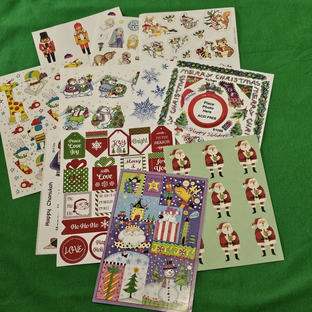 CH4:  Christmas Sticker Bundle  - 11 Sheets - American Greetings Hallmar…